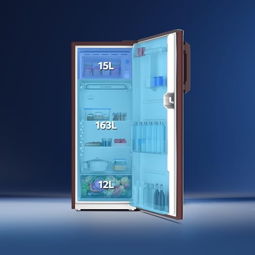 Image of acer 190L 2 Star Direct-Cool Single Door Refrigerator (AiSense, AR190AD2FWSD, Wine Solid)