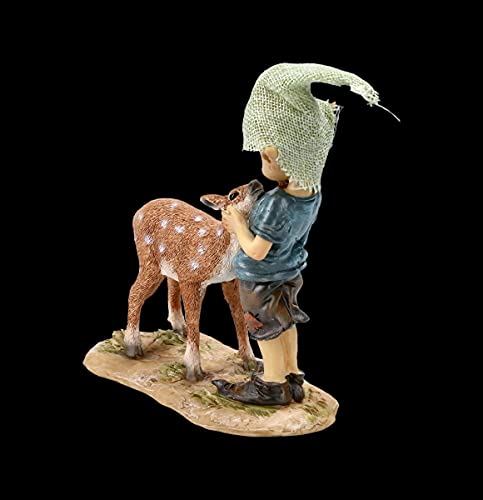 Figurine Pixie Kobold avec chevreuil Bambi et moi statuette gnome elfe de forêt - 4