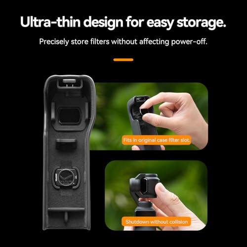 Image of TELESIN Magnetic CPL ND16 /ND64 /ND256 Filters Kit for DJI Osmo Pocket 3 4, HD Optical Glass /Multi-Coated Osmo Pocket 3 Neutral Density Polarising Filter, Pocket 4 Action Camera Creator Accessories