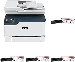 Xerox C235 A4 22ppm Colour Wireless Laser Multifunction Printer with Duplex 2-Sided Printing - Copy/Print/Scan/Fax with Standard Capacity CYMK Toner Bundle