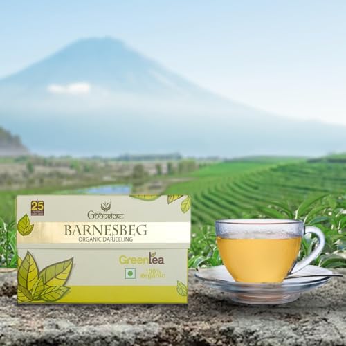 Image of Goodricke Barnesbeg Darjeeling Green Tea 25 Tea Bags | Premium Loose Leaves | Herbal Tea | Detox Tea for Weight Loss | Antioxidant Rich | Immunity