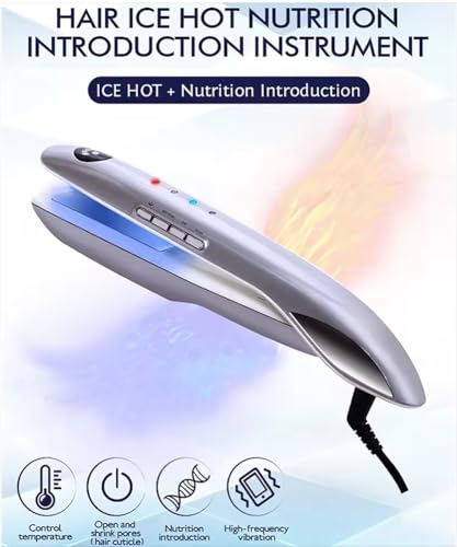Plancha profesional portátil para cabello con luz roja y azul miniatura 2