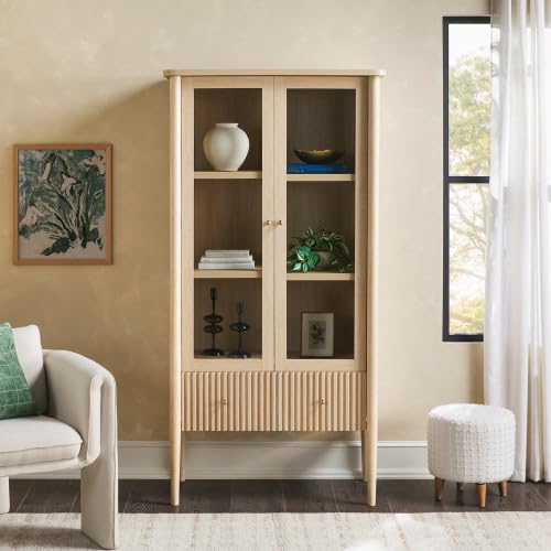 Walker Edison Samantha Modern Fluted Glass...