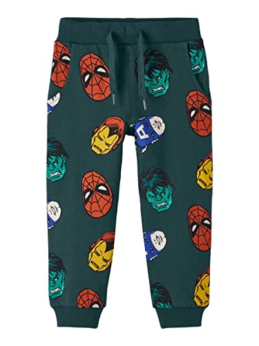 Pantalones Marvel NAME IT para niños en color marrón de estilo jogger