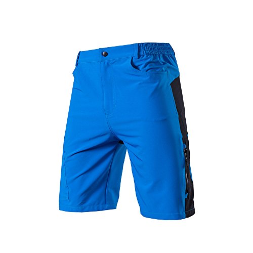Lixada Pantalones Cortos de Ciclo Holgados de Hombres, Transpirables Sueltos, para MTB de los Deportes al Aire Libre