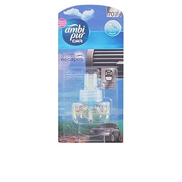 Ambi Pur Profumatore Auto, 1 Ricarica, Fragranza Brezza Leggera, Elimina Odori, Facile da Agganciare, Fino a 70 Giorni di Profumo per Ricarica