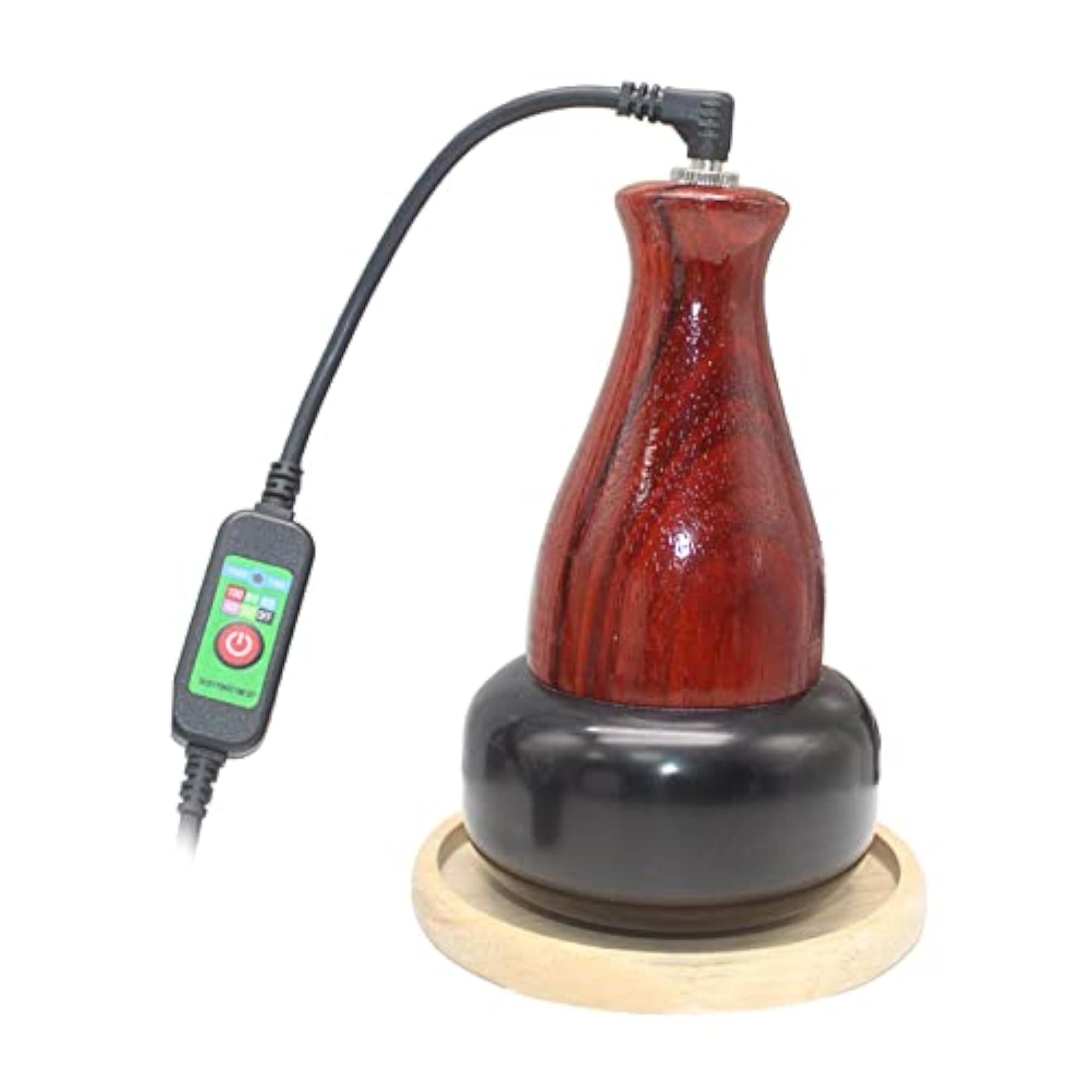 Electric Acupuncture Point Massager with Heat, Wood Finish