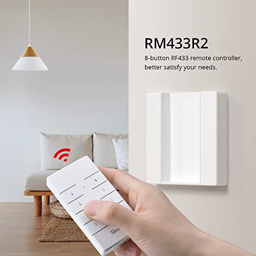 Wall-mounted base for remote Sonoff control RM433
