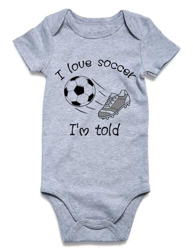 BFUSTYLE Baby Boy Clothes Baby Essentials Cotton i Love Soccer Newborn 3-6 Months Baby Boy Gifts