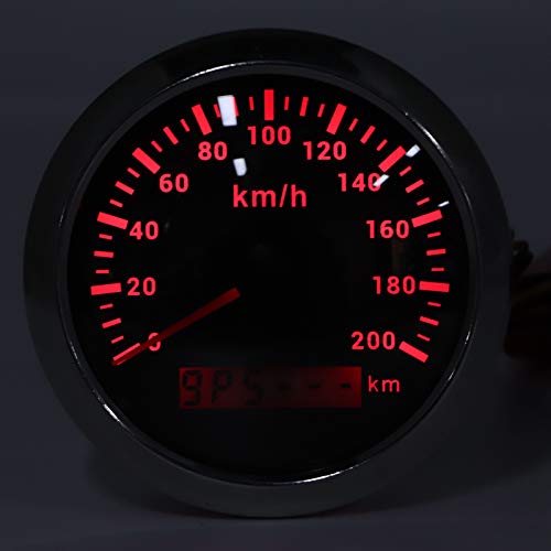 Velocímetro GPS de 85 mm impermeable IP67 con esfera retroiluminada de acero inoxidable 5