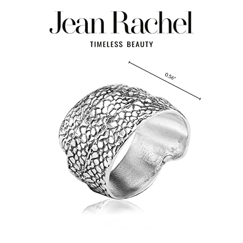 925 Sterling Silver Ring With Textured Three Layers, Oxidized, Vintage Look Stylish Hypoallergenic, Nickel And Lead-Free, Artisan Handcrafted Designer Collection Made In Israel (Size 5-11) #TOP4