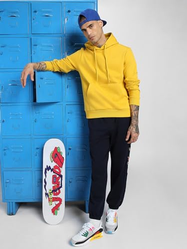 Image of Veirdo 280 GSM Cotton Fleece | Hooded Neck Full Sleeve | Regular Fit Sweatshirt | Solid Hoodie for Men | Sizes: S to 3XL