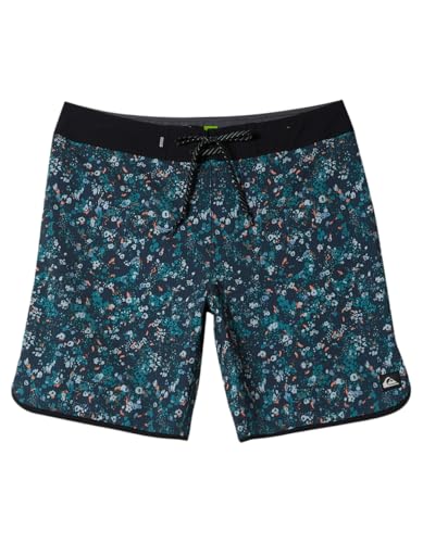 Quiksilver - Mens Highline Scallop 19 Boardshort, Color Dark Navy Surf Days 1/4 Zip, Size: 34