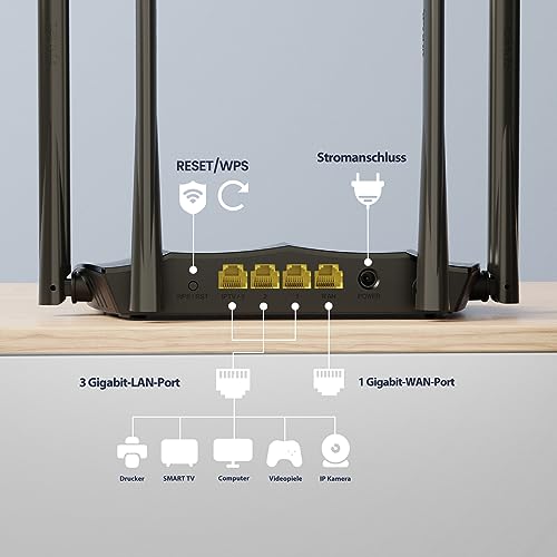 Tenda AC8 Router WiFi AC1200 - Router Wireless