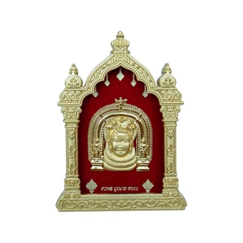 Image of EKA Temple Series Mahalingeshwara Table Top Premium Gold Foil Artwork with Metal Stand | Sacred Shiva Temple-Inspired Spiritual Decor for Home, Office & Pooja Space | Auspicious Gift