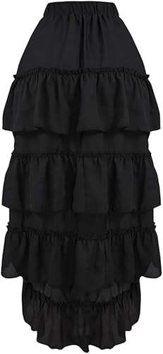 Miniatura 2 de Disfraz victoriano steampunk para mujer, falda de espectáculo alto y bajo