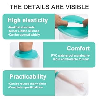 BelleVive Protection de plâtre pour les mains, housse de main étanche pour la douche après une opération, protection de plâtre souple et confortable pour poignet, doigt, sac de plâtre réutilisable