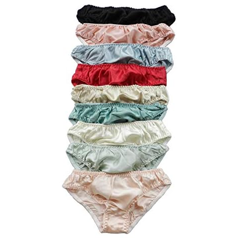 qianya Women's Lingerie Bikini Silk Panties 100% Silk 6 Pairs in One Economic Pack (M) Cover