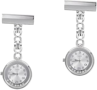2 Pcs Nurse Table Stethoscope Watch Ladies Watches for Women Fashion Watches for Women Nurse Lapel Pin Watch Hanging Watch Watches for Nurses Fashion Nurses Watch Women Nurse Watch