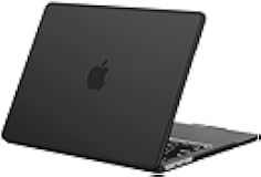 Anti-Cracking Hard Shell Case Compatible with MacBook Pro 13 inch, M2/M1 2025 2022-2017 A2338 A2289 A2251 A2159 A1989 A1706 A1708, Anti-Fingerprint Soft TPU Bumper, Frosted Black