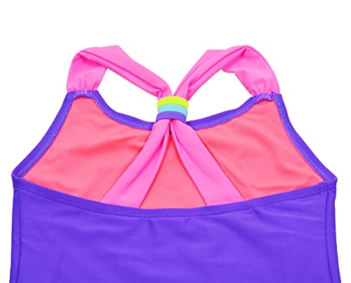 Image of Girls Two Piece Swimsuits Girls Tankini Set Bathing Suits Sport Crossback Bikini Swimwear 3-14 Years