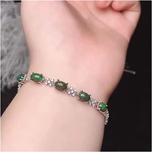 Bracelet opale naturelle en argent 925 véritable bijoux