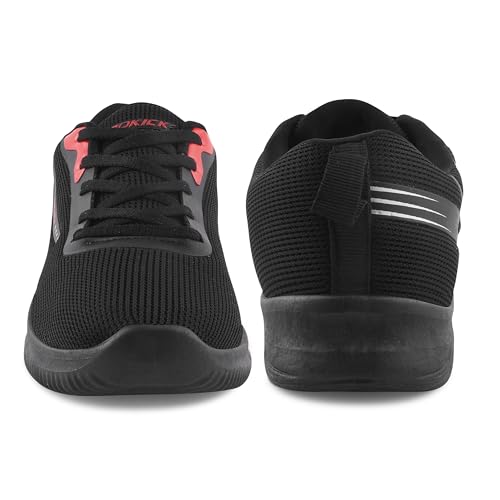 Image of Aerokick Men Running Shoes, Comfortable Lace-Up Sports Shoes for Men, Casual Sneaker