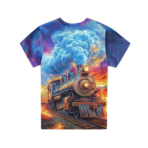 Image of WELLFLYHOM Kids Tshirts Girls Boys Short Sleeve Crewneck Tees Shirts Casual Sport Pullover Tops Size 3-16 Years