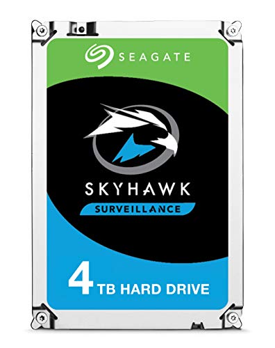 Seagate Surveillance Skyhawk 7200 4TB HDD 7200rpm SATA Serial ATA 6 GB/s 64 MB Cache 8,9 cm 3,5zoll 24 x 7 Funzionamento Continuo Blk