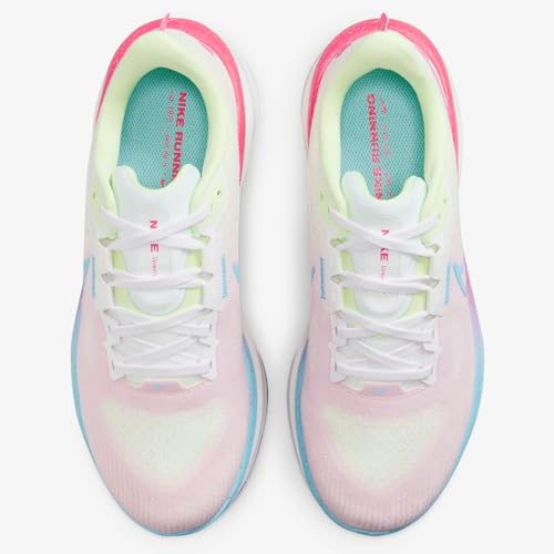 Nike Vomero 17 Women's Road Running Shoes (FZ3974-686, Pink Foam/White/Barely Volt/Multi-Color) Size 112
