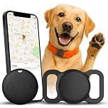 Dog Tracker with Holder – Real Time Pet Tracker Works with Find My (iOS Only), No Monthly Fees, MFi Certified, Dog & Cat Collar Tracking Device for Location – Not GPS