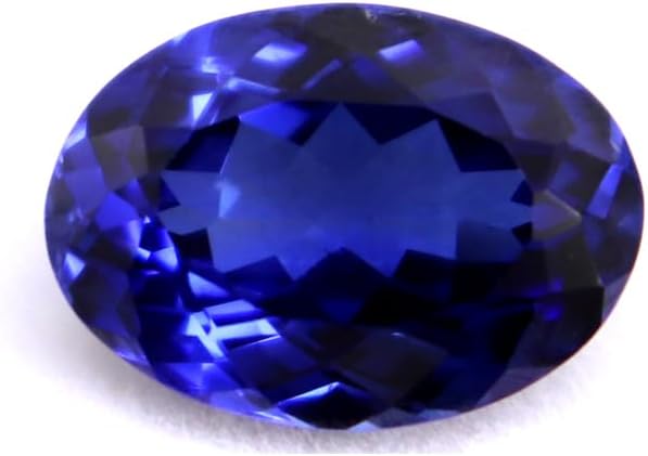 10CT Natural Flawless Blue Oval Cut Tanzanite Certified Faceted Loose Gemstone for Jewellery Making