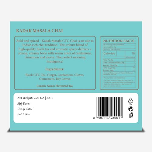 Té negro Kadak Masala Chai en saquitos 32 unidades miniatura 2