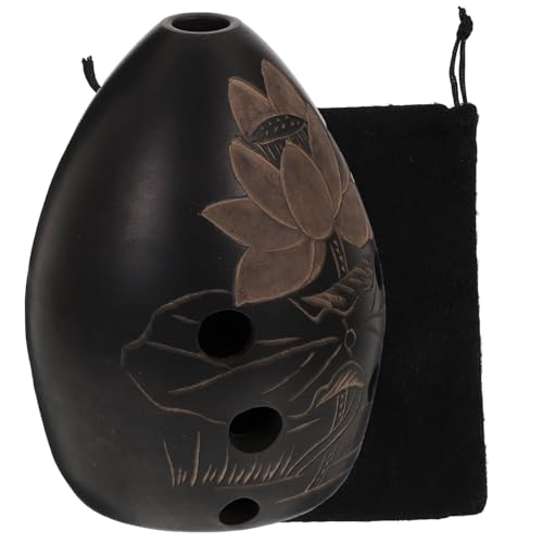 Garneck Beginner's Mini Ocarina Pottery Ocarina 8 Holes Easy to Carry and Learn Present for Children and Students Bag Random