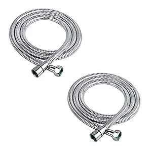 VIZ Stainless Steel Flexible Tube Shower Hose Pipe/Hand Shower Tube/Health Faucet Pipe Jet Spray Tube (1 MTR Set Of 2)