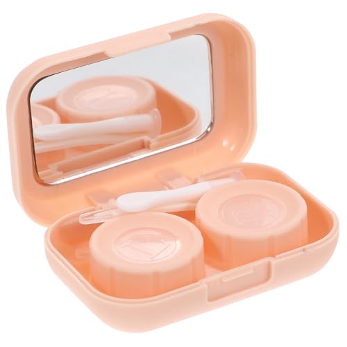 Abaodam Boîte Lentilles Contact Compacte Miroir Étui de Rangement Pratique et Léger pour Lentilles de Contact Accessoire de Voyage Portable pour Soin Quotidien