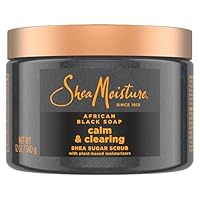 SheaMoisture Sugar Body Scrub African Black Soap for healthy, glowing skin African black soap with 24h shea moisture nutrients 12 oz
