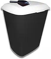 Porta Ração 20kg com Pá Dosadora para Cães e Gatos – Container Hermético Antiformigas (PRETO 20KG)