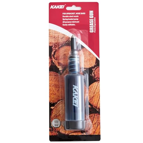 KAKEI Chainsaw Bar Grease Gun 1.5 oz All-Purpose Lubricant for Chainsaw Guide Bar Sproket Nose Pre-Loaded Universal Bar Oil Chainsaw Accessory (CYP-B200 Grease)