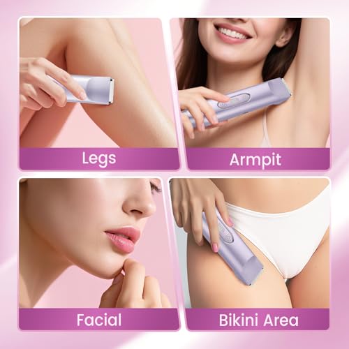 Recortadora de bikini para mujer con cabezales intercambiables y afeitadora corporal IPX7 6
