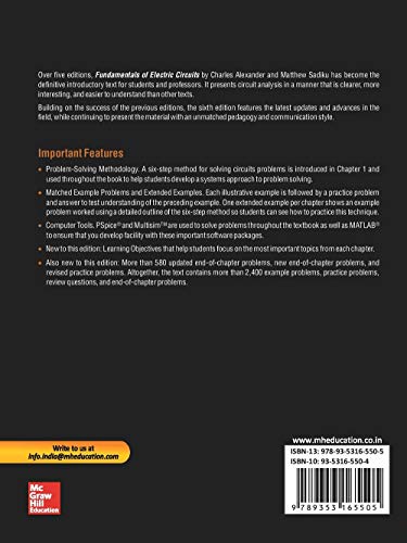 Fundamentals Of Electric Circuits(old edition)