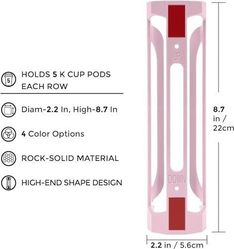 Support pour Kcup mural kedofa rose pour libérer votre plan de travail