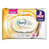 Regio Papel Higiénico Húmedo Luxury Almond Touch, 3 paquetes de 42 hojas cada uno