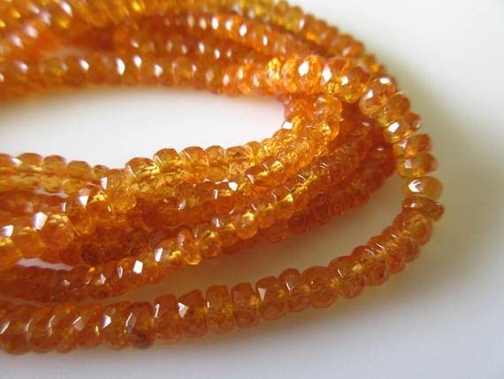 Grenat orange rondelles pour enfiler des colliers d'été élégants