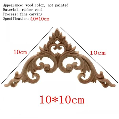 Bois sculpté ondulé 10cm pour moulure cadre de porte et décoration meuble motif floral - 3
