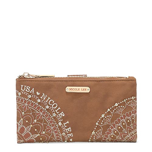 Carteras, Apparel Nicole Lee Cartera Flexible Josefina con mandala bordado y tarjetero removible FW22