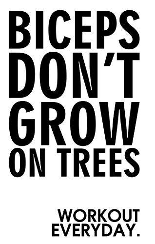 spb87 Giant Biceps Don't Grow. - Calcomanías de pared, diseño de bíceps no crecer, cita inspiradora, cita de motivación, calcomanía de pared, arte para la familia, cita de amor en casa