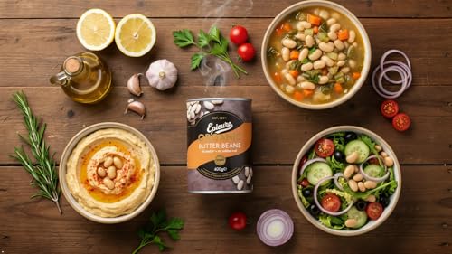 Epicure Organic Tinned Butter Beans in Water No Added Salt, 400 g (Pack of 6)