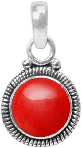 Avicrafts Gemstone 925 Sterling Silver Pendant Necklace For Women Girls- Natural Gemstone Solitaire Handmade Pendant - Image 2