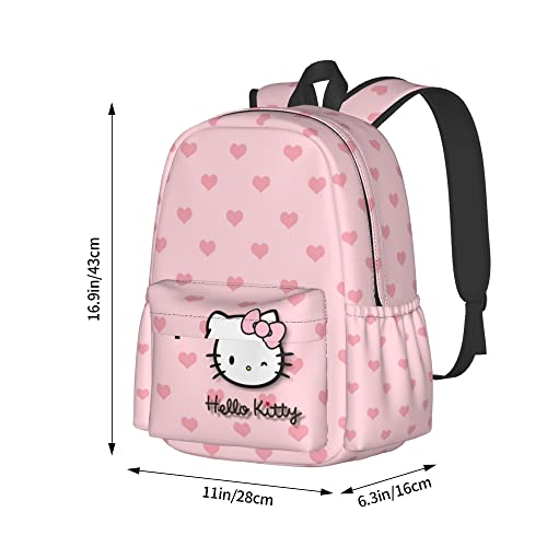 Isuniet Travel Backpack, Notebook Laptop Bags For Men Women Weekend Outings Accessories For Trip Book Bag Travel Hiking Camping Work Cartoon Pink Cute Cat 4 #TOP2